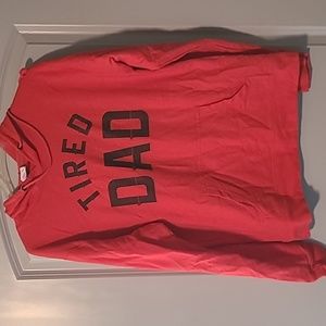 "Tired Dad" long sleeve hoodie L